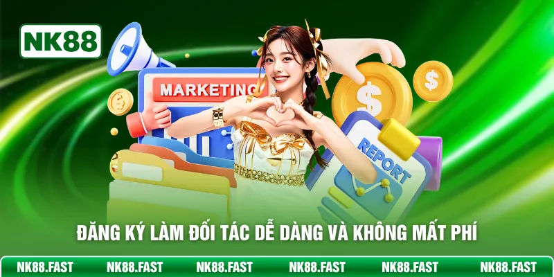 Đại Lý NK88 - Hợp Tác Làm Ăn, Thu Tiền Khủng Mỗi Ngày Đăng ký làm đối tác dễ dàng và không mất phí